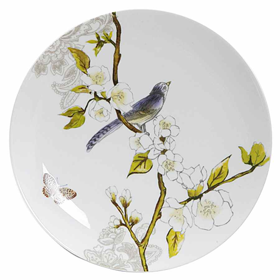Sparrow Dinner Plate by Lynn's China-1