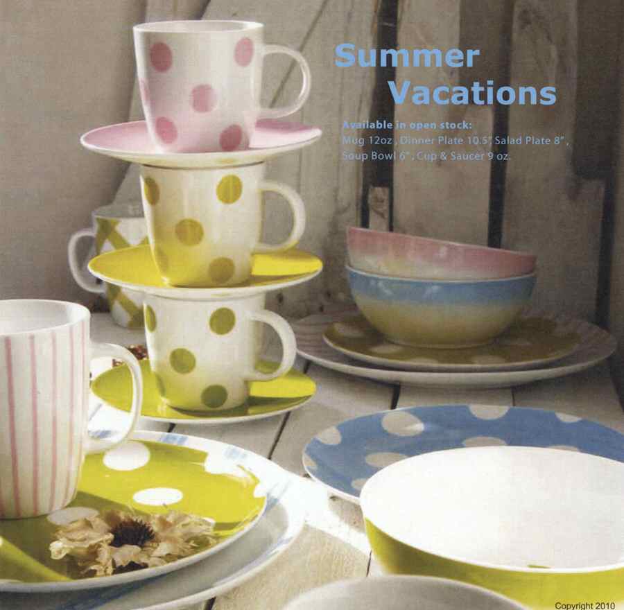 Summer Vacations Salad Plate by Lynn's China-1
