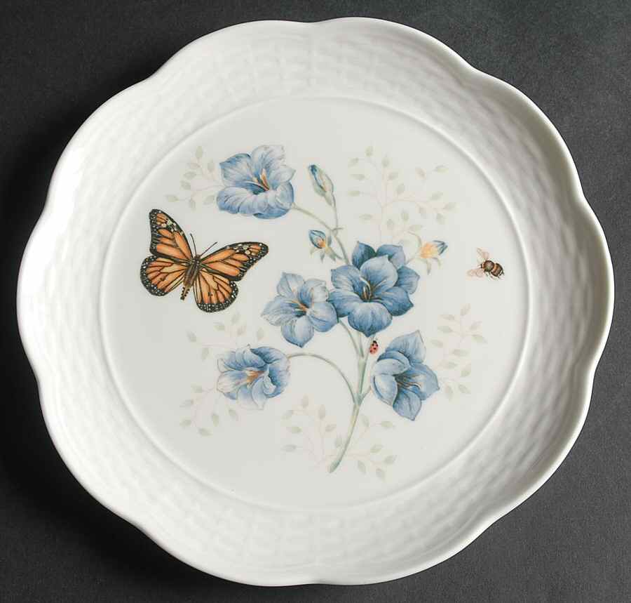 Butterfly Meadow Basket Accent Luncheon Plate by Lenox-1