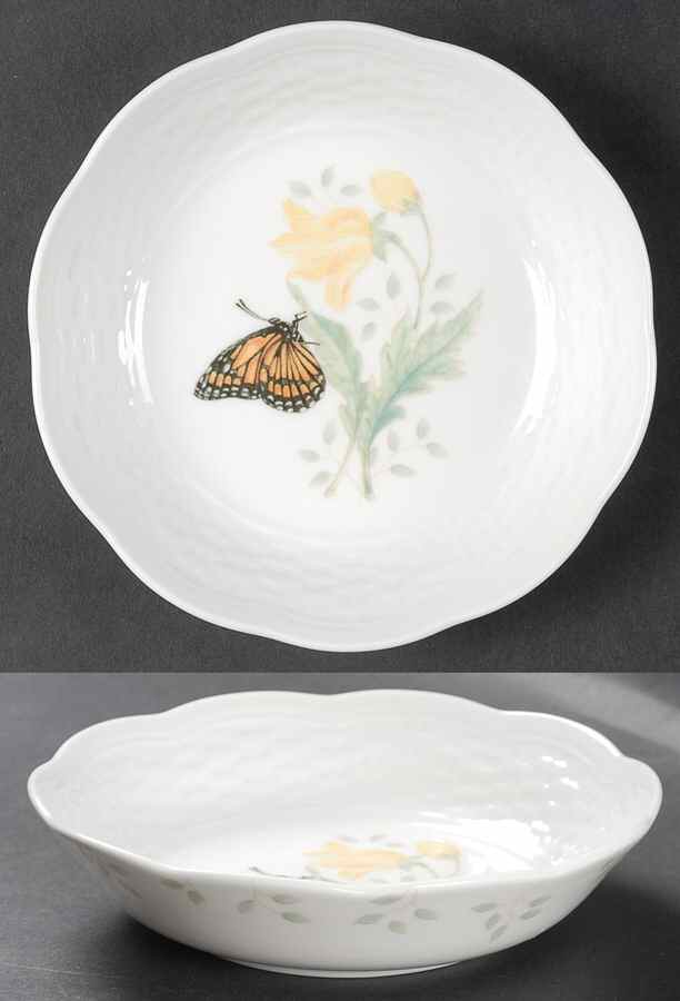 Butterfly Meadow Basket Fruit/Dessert (Sauce) Bowl by Lenox-1