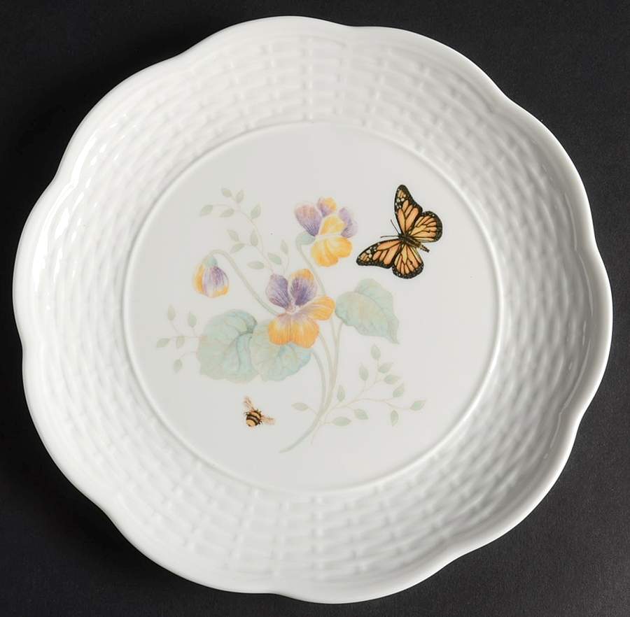 Butterfly Meadow Basket Dessert/Pie Plate by Lenox-1
