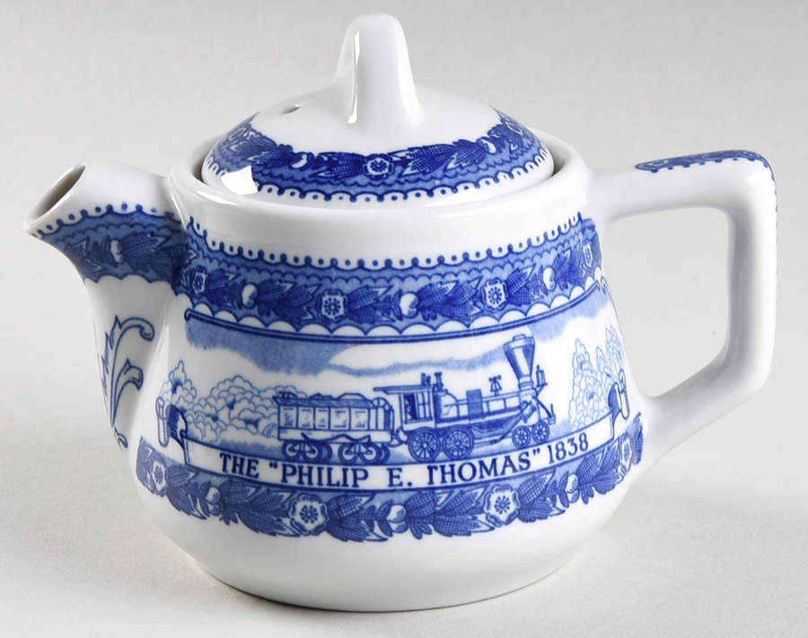 Baltimore & Ohio Railroad Individual Teapot & Lid by Lamberton-1