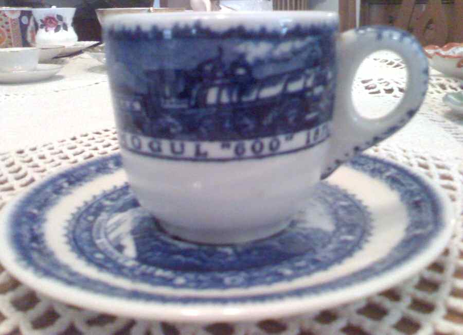 Baltimore & Ohio Railroad Footed Cup & Saucer Set by Lamberton-1