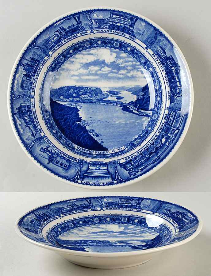 Baltimore & Ohio Railroad Rim Soup Bowl by Lamberton-1
