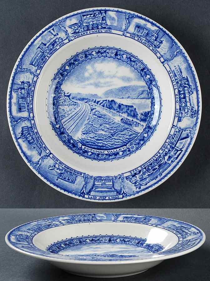 Baltimore & Ohio Railroad Rim Soup Bowl by Lamberton-1