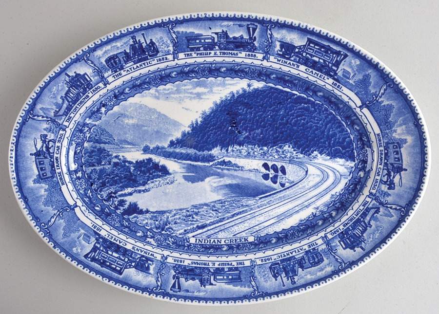 Baltimore & Ohio Railroad 14" Oval Serving Platter by Lamberton-1