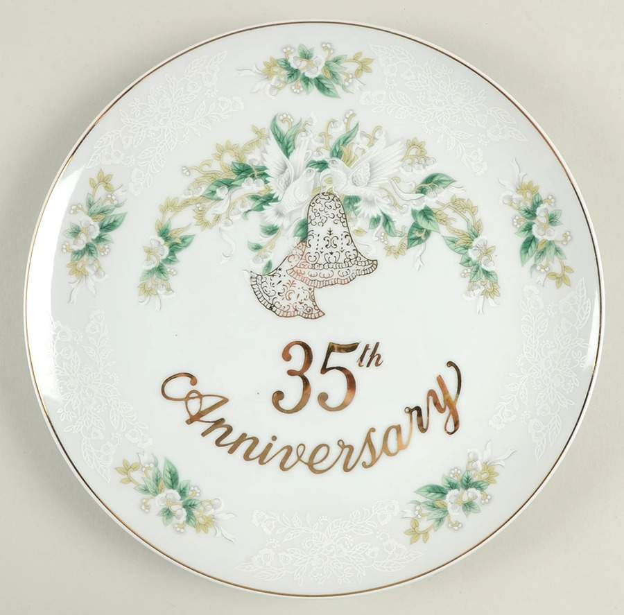Anniversary Dinner Plate by Lefton-1