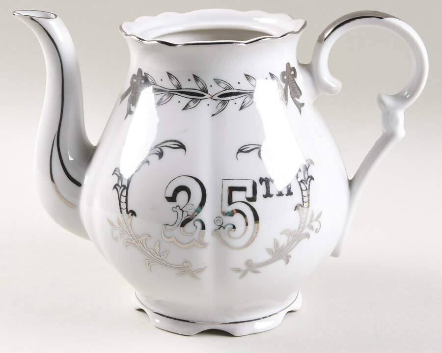Anniversary Teapot No Lid by Lefton-1