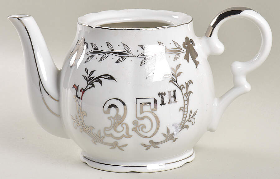 Anniversary Musical Teapot No Lid by Lefton-1