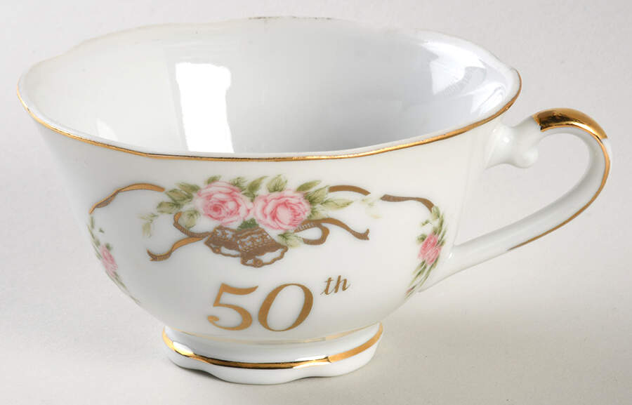Anniversary Footed Cup by Lefton-1