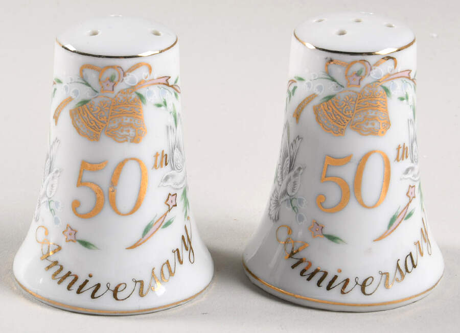 Anniversary Salt & Pepper Set by Lefton-1