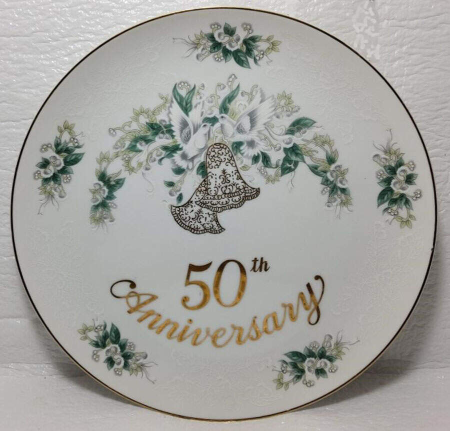 Anniversary Dinner Plate by Lefton-1