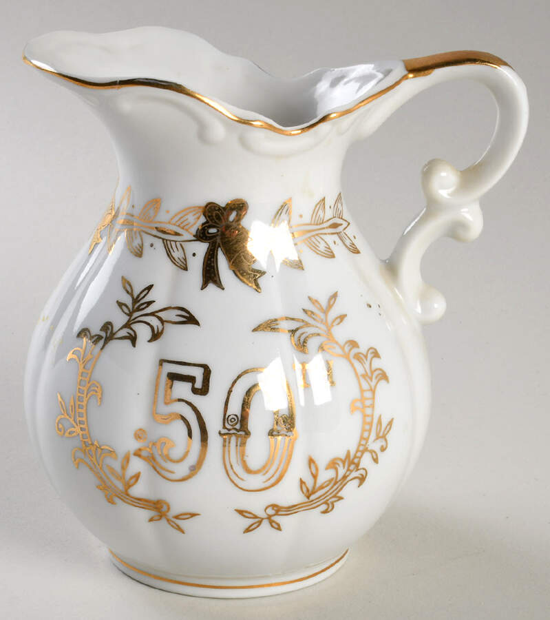 Anniversary Miniature Pitcher for Pitcher & Bowl Set by Lefton-1