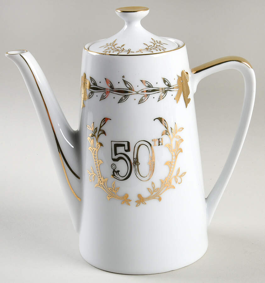Anniversary Coffee Pot & Lid by Lefton-1