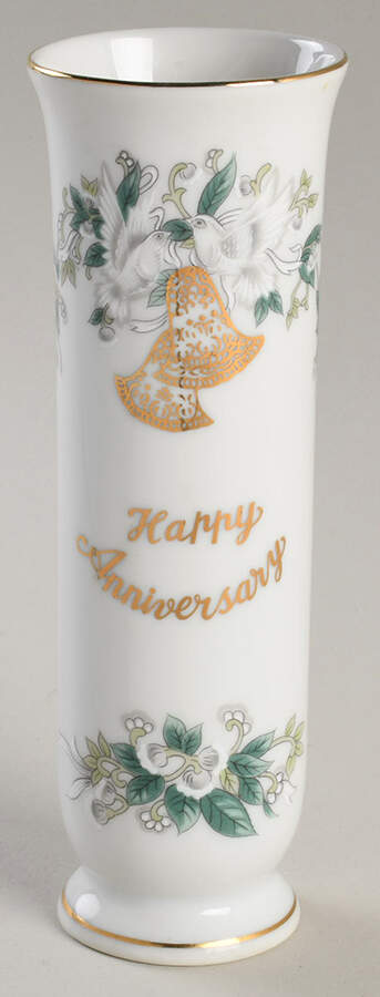 Anniversary 6" Bud Vase by Lefton-1