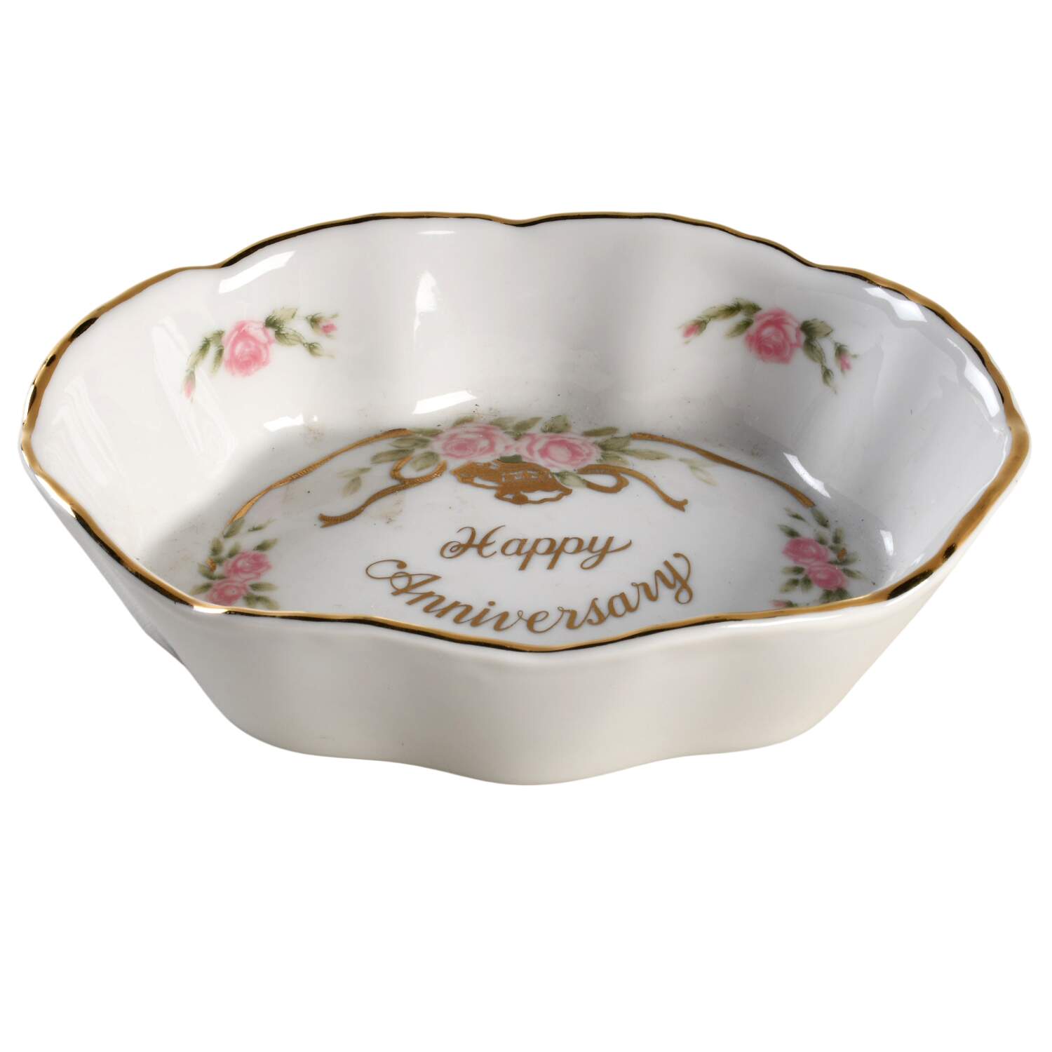 Anniversary 5" Sweet Meat Dish by Lefton-1