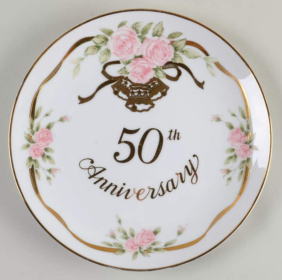 Anniversary Coupe Luncheon Plate by Lefton-1