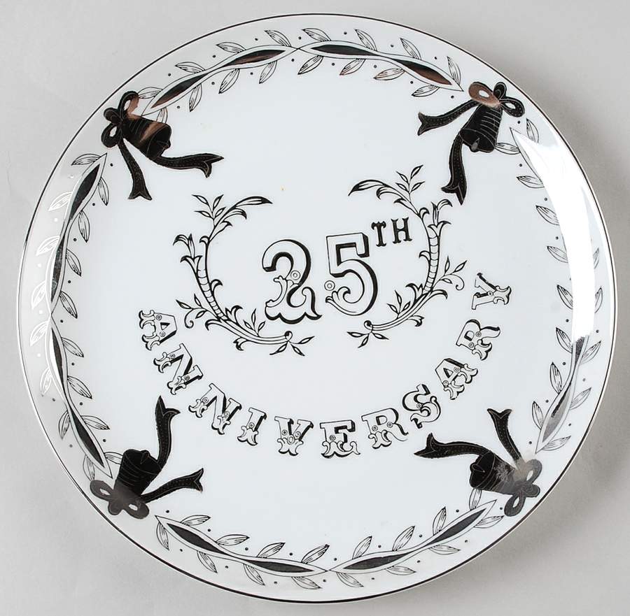 Anniversary Coupe Luncheon Plate by Lefton-1