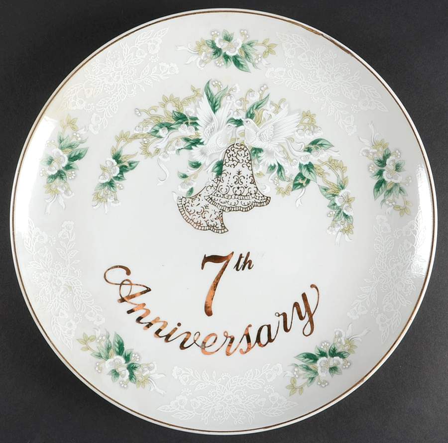 Anniversary Dinner Plate by Lefton-1
