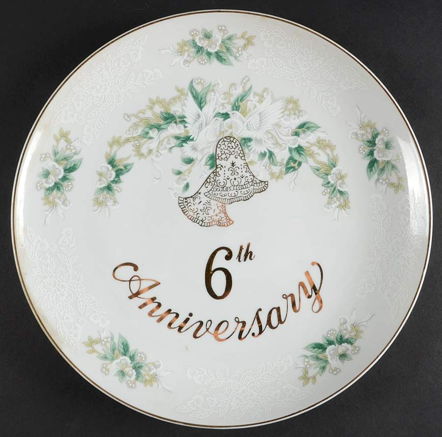 Anniversary Dinner Plate by Lefton-1