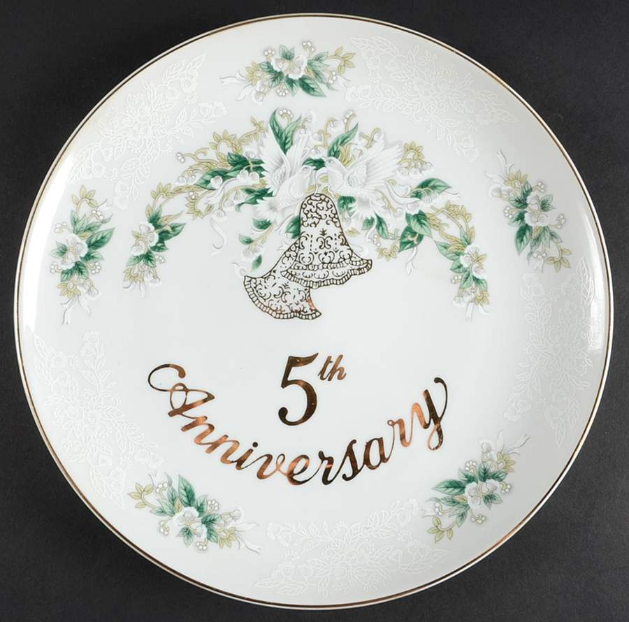 Anniversary Dinner Plate by Lefton-1