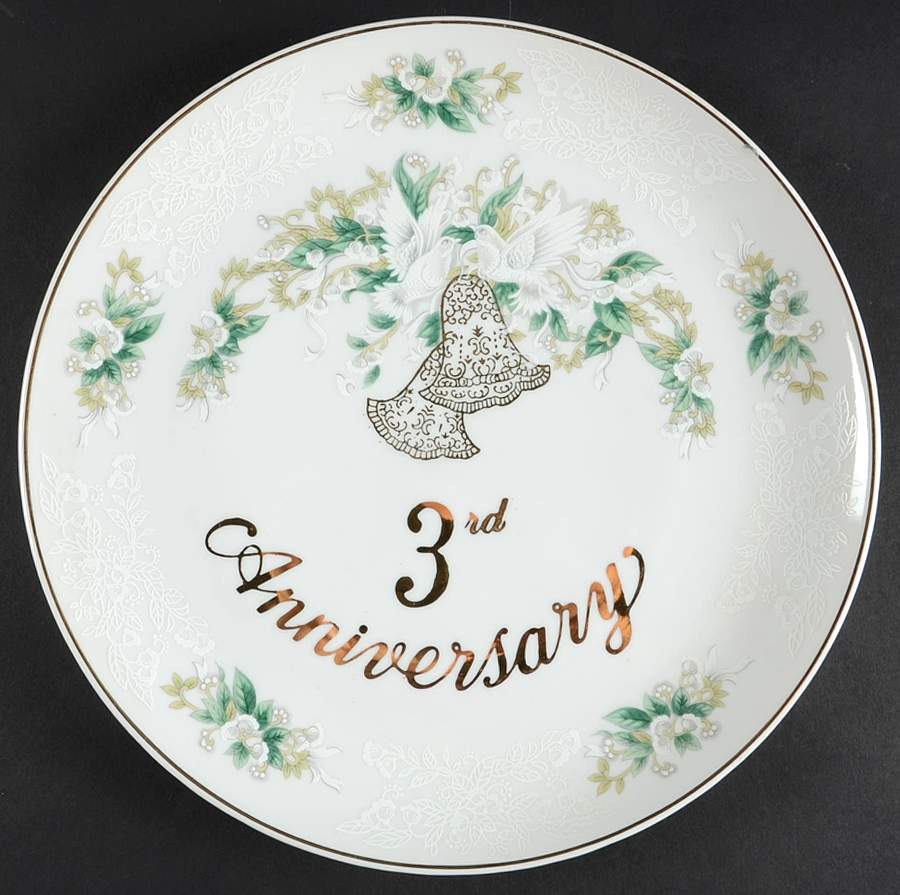 Anniversary Dinner Plate by Lefton-1