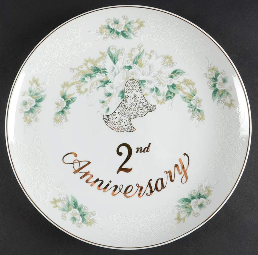 Anniversary Dinner Plate by Lefton-1