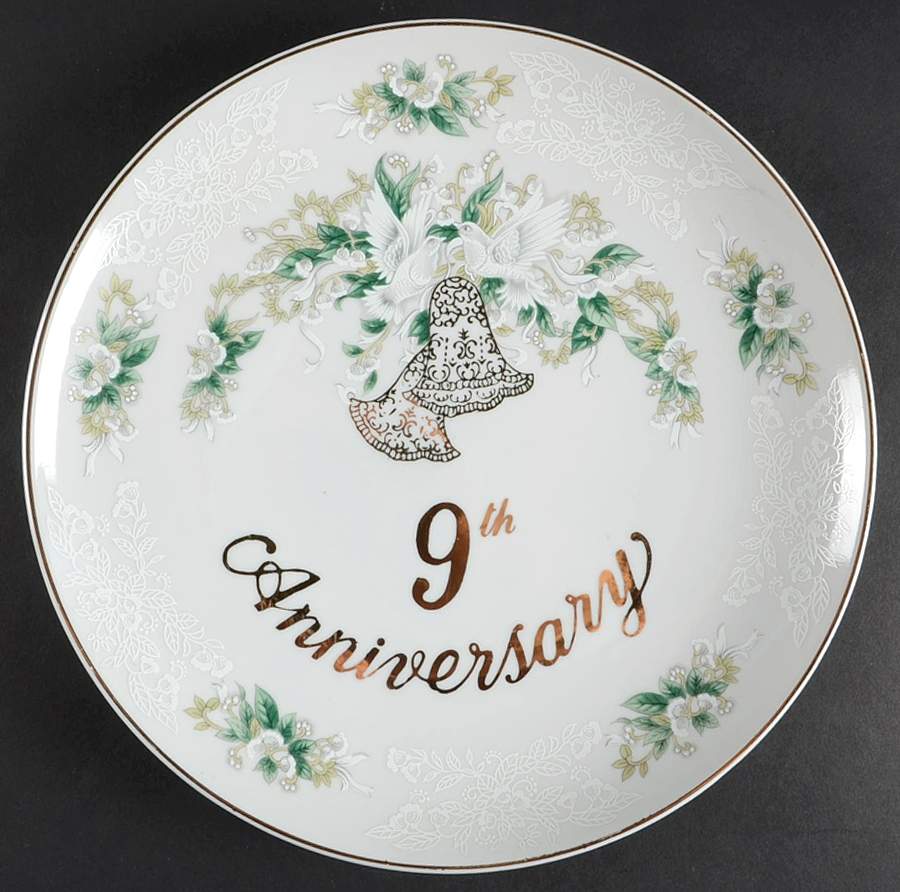 Anniversary Dinner Plate by Lefton-1