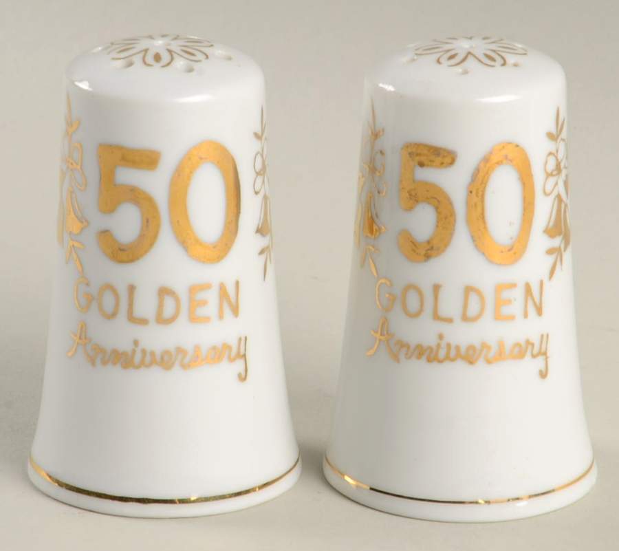 Anniversary Salt & Pepper Set by Lefton-1