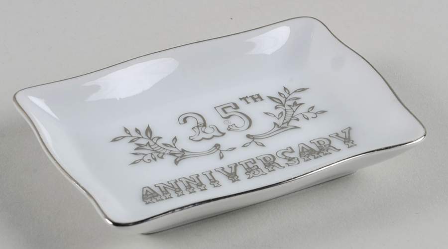 Anniversary 4" Rectangular Ashtray by Lefton-1