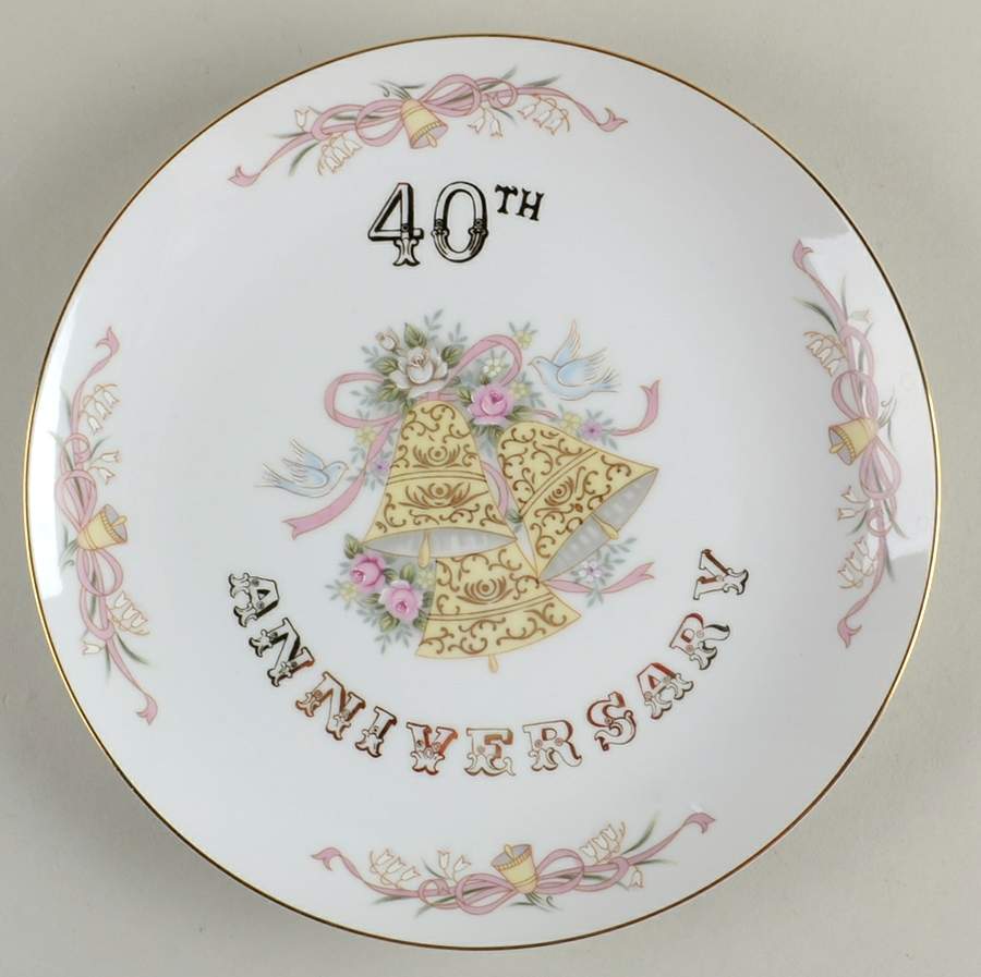 Anniversary Dinner Plate by Lefton-1