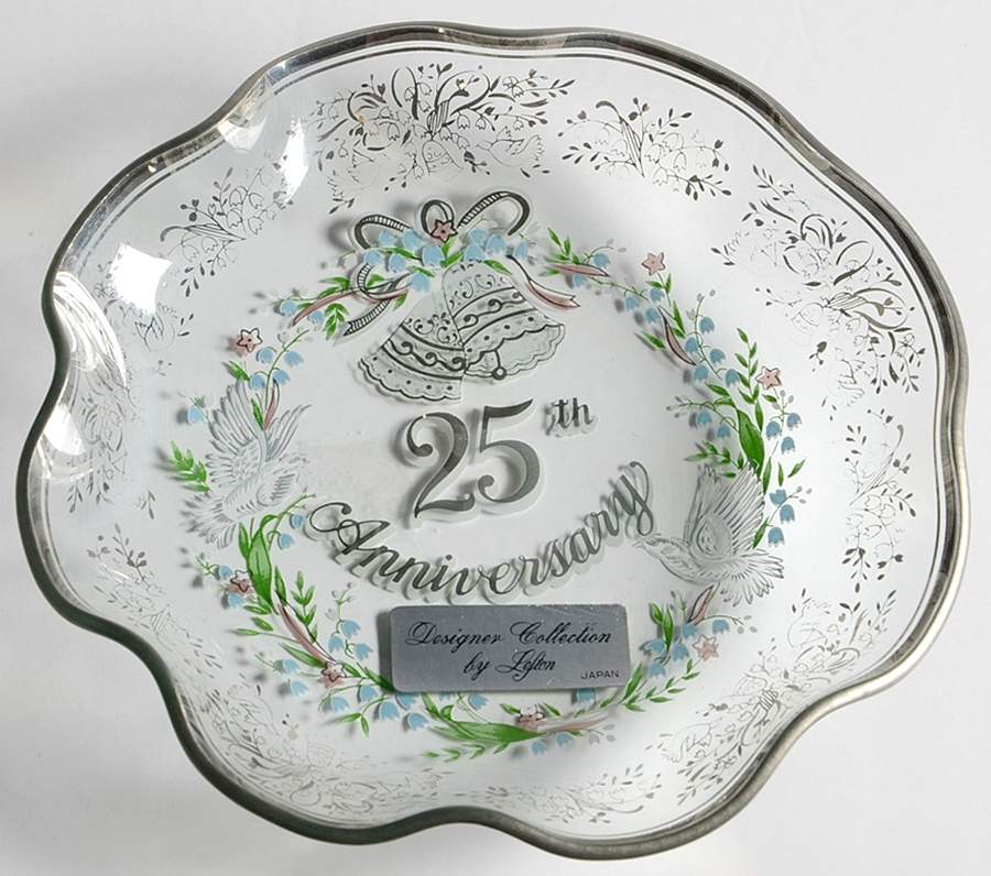 Anniversary Glassware Nut Bowl by Lefton-1