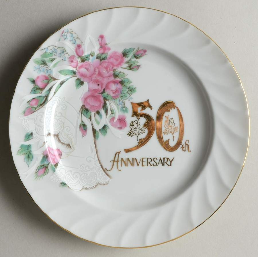 Anniversary Salad Plate by Lefton-1