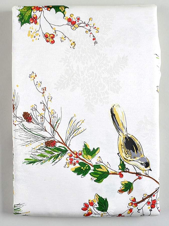 Winter Song 60" X 120" Oblong Tablecloth by Lenox-1