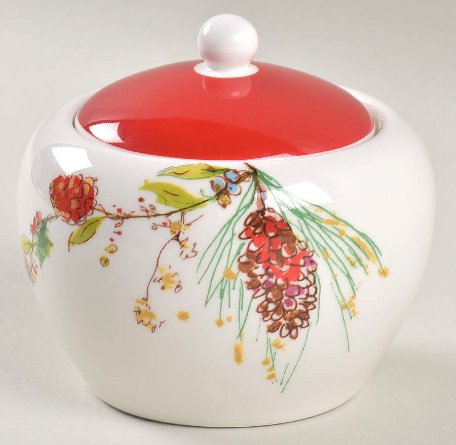 Winter Song Sugar Bowl & Lid by Lenox-1