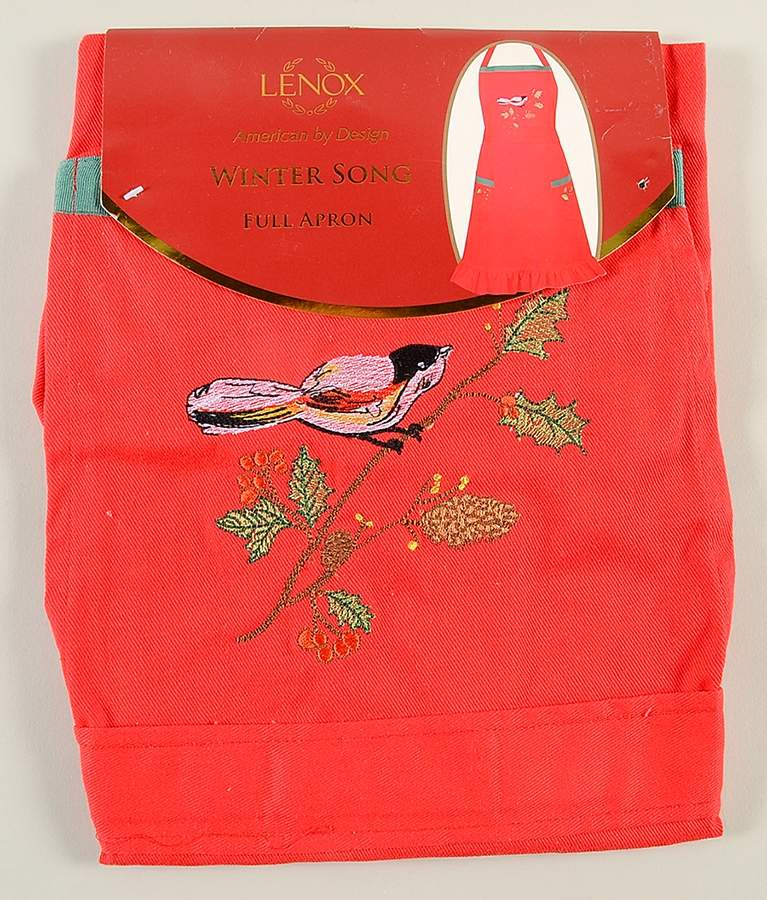 Winter Song Cloth Kitchen Apron by Lenox-1