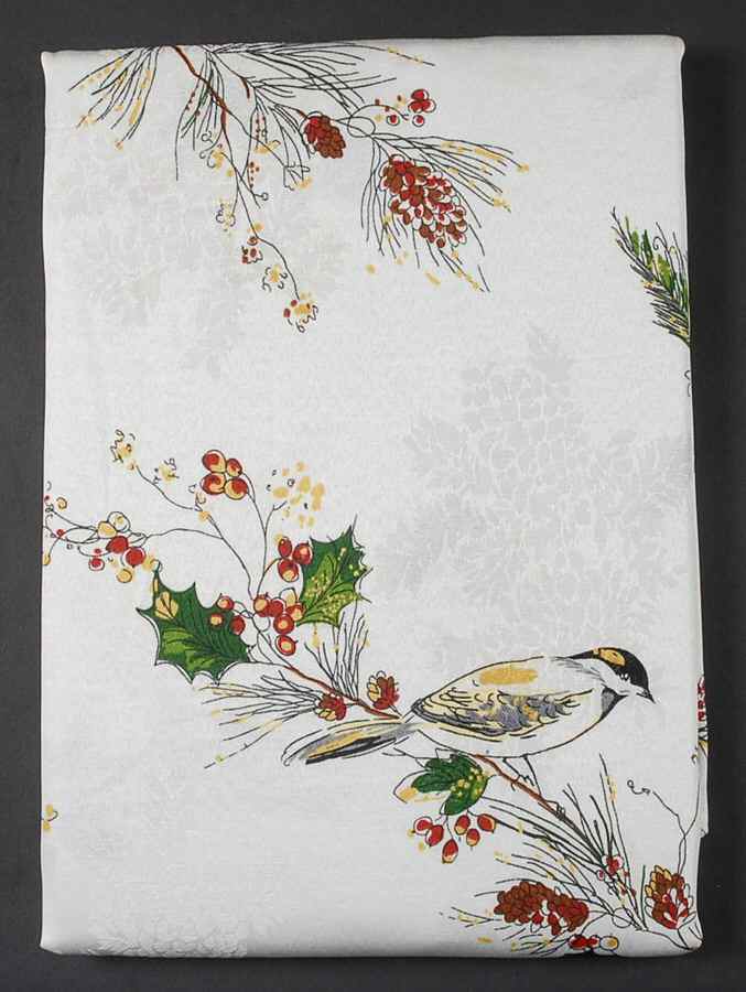 Winter Song 60" X 84" Oval Tablecloth by Lenox-1