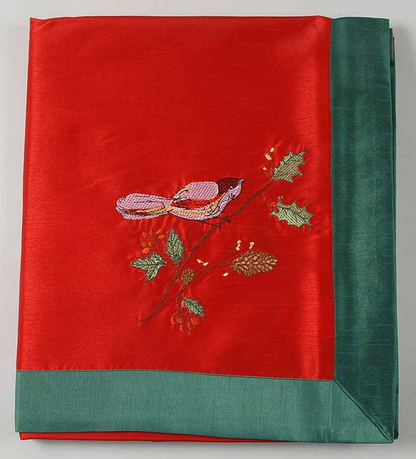 Winter Song 60" X 84" Oval Tablecloth by Lenox-1