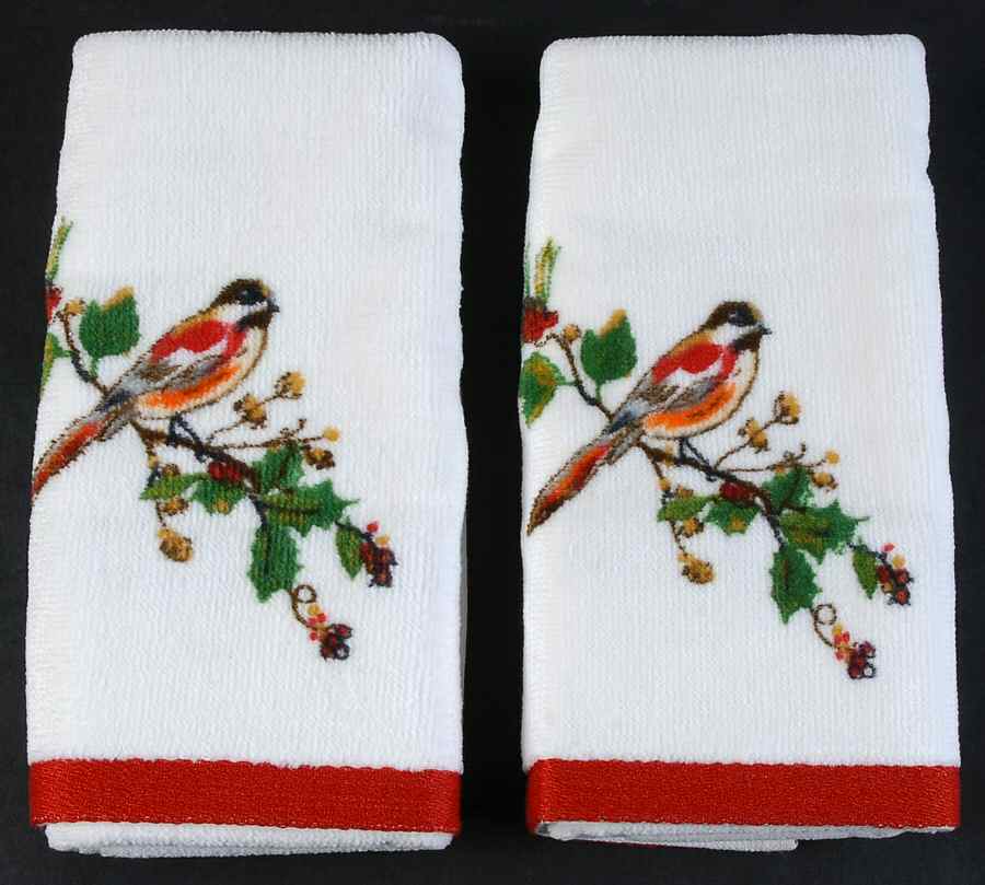 Winter Song (Set of 2) Cloth Fingertip Towels by Lenox-1