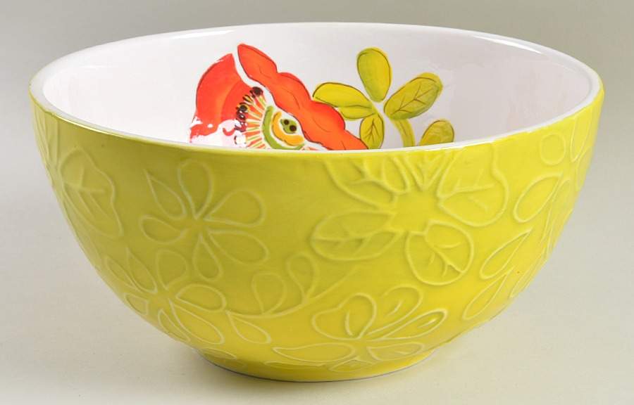 Posy Garden 9" Round Serving Bowl by Laurie Gates-1