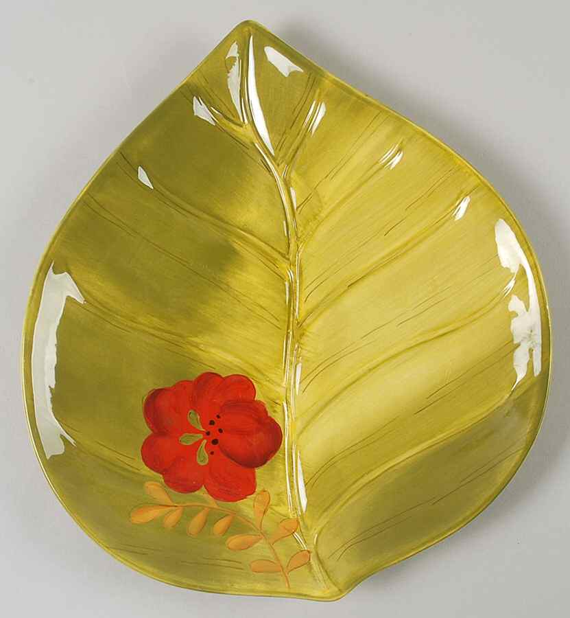 Cassandra 10" Leaf Plate by Laurie Gates-1