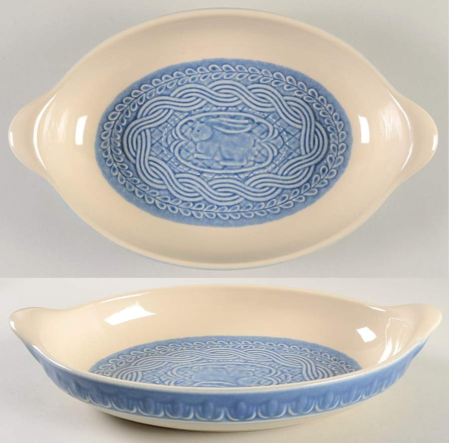 American Craft Cornflower 13" Oval Baker by Longaberger-1