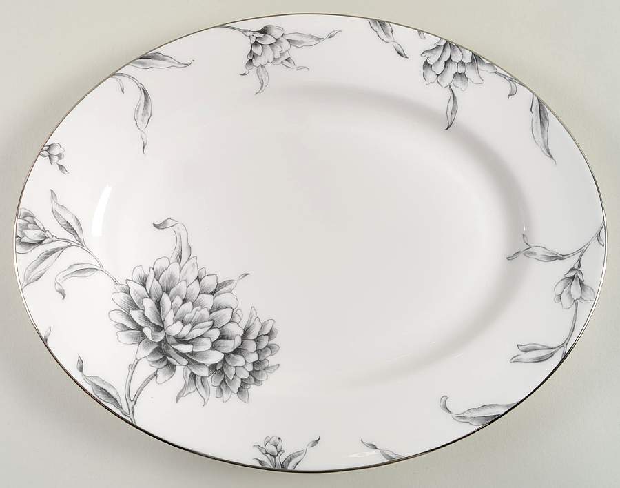 Floral Illustrations 13" Oval Serving Platter by Lenox-1