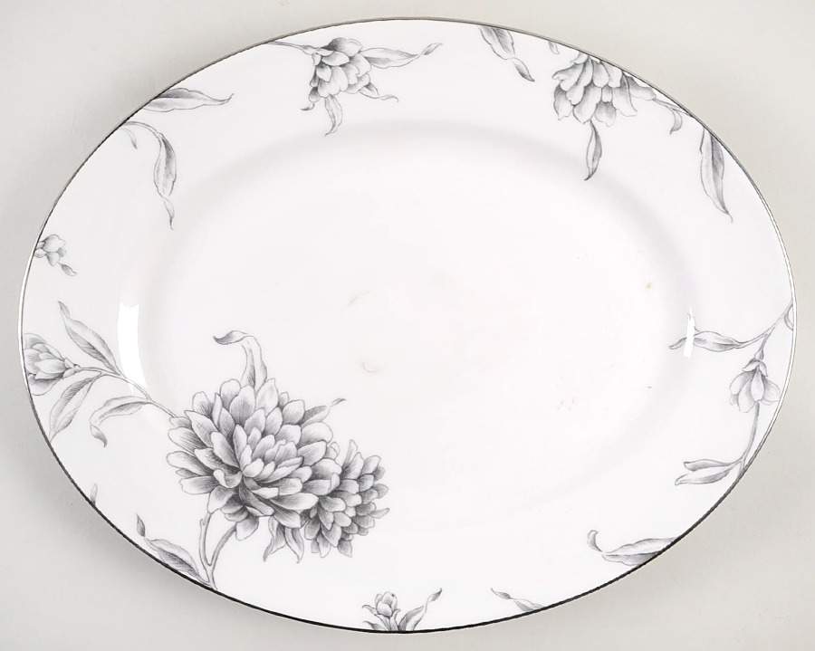 Floral Illustrations 13" Oval Serving Platter by Lenox-1