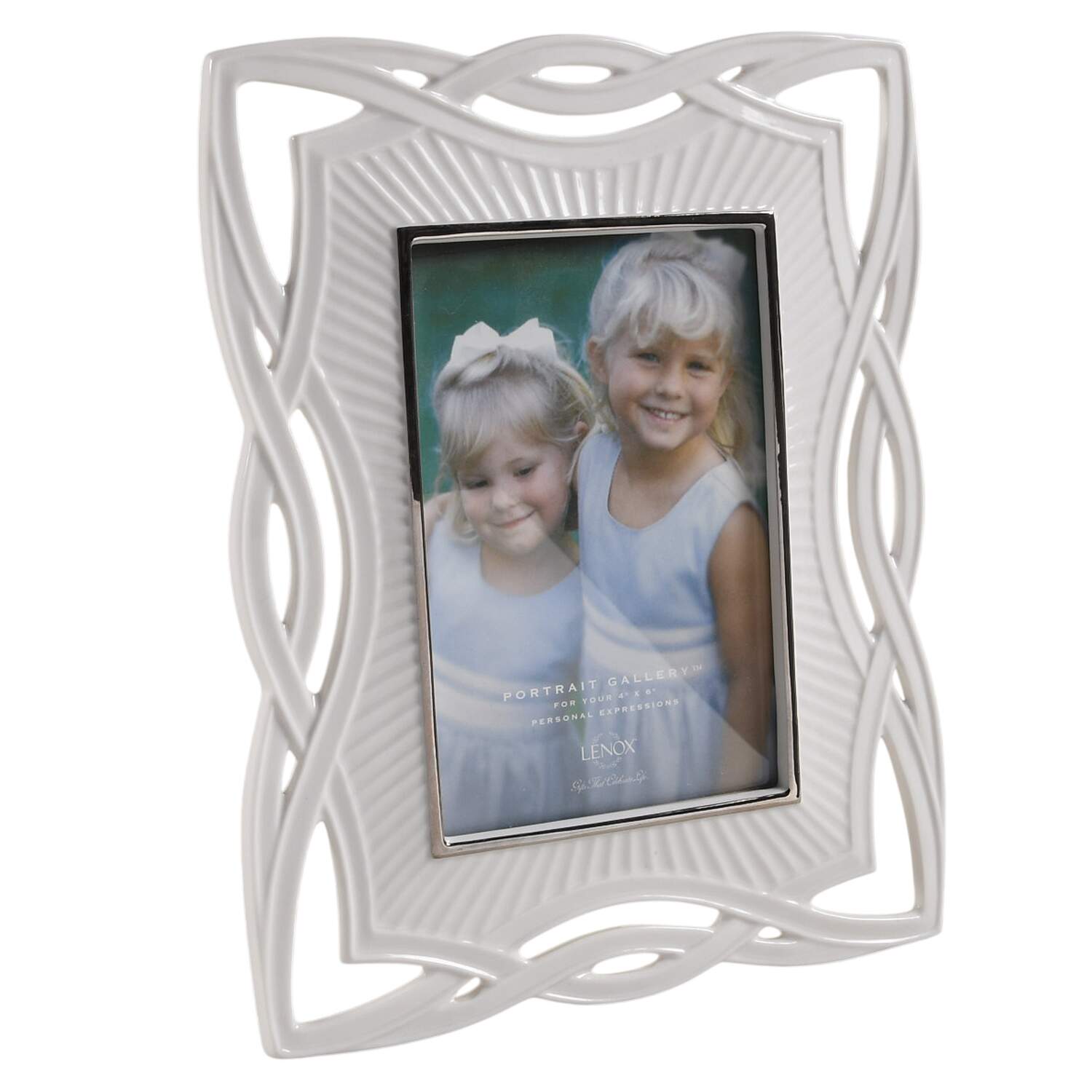 Portrait Gallery (Platinum Series) Frame-Holds 4" X 6" by Lenox-1