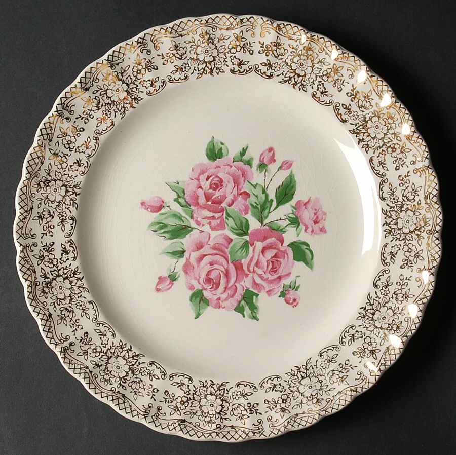 China Bouquet Dinner Plate by Sebring Pottery-1