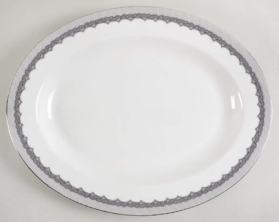 Cocktail Dress 14" Oval Serving Platter by Ralph Lauren China-1