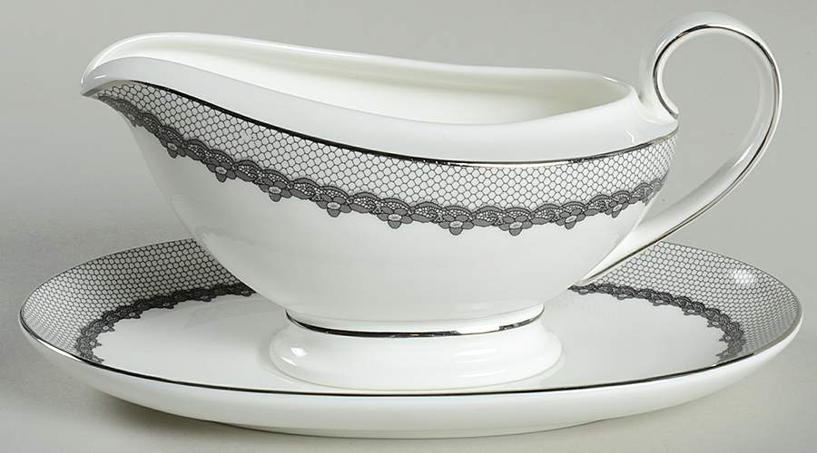 Cocktail Dress Gravy Boat & Underplate by Ralph Lauren China-1