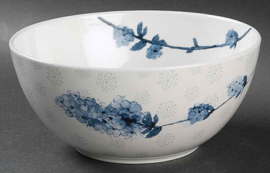 Watercolor Indigo Blue 7" Round Serving Bowl by Lenox-1