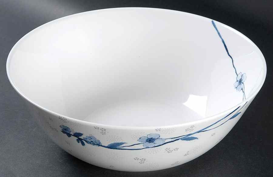 Watercolor Indigo Blue 9" Round Serving Bowl by Lenox-1